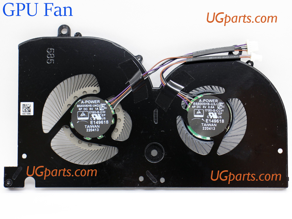 MSI MS-17G3 CPU GPU Cooling Fan Assembly A-POWER BS5005HS-U4Q BS5005HS-U3J
